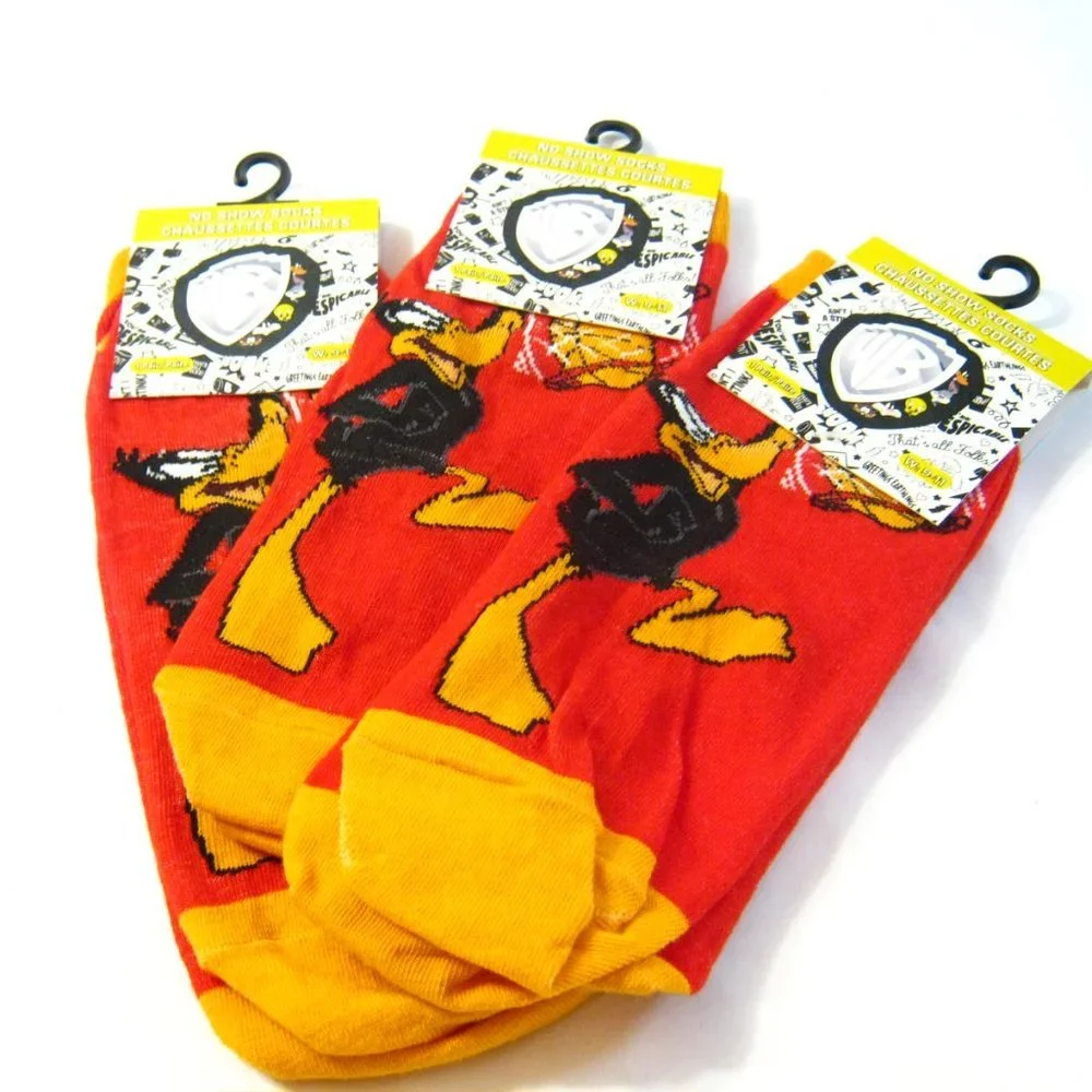 3PR Wholesale GIFT Lot Women's Ladies Daffy Duck No Show Socks
